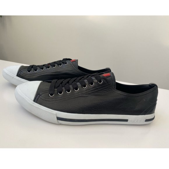 Prada Black and Gray Men's Sneakers - Picture 3 of 5